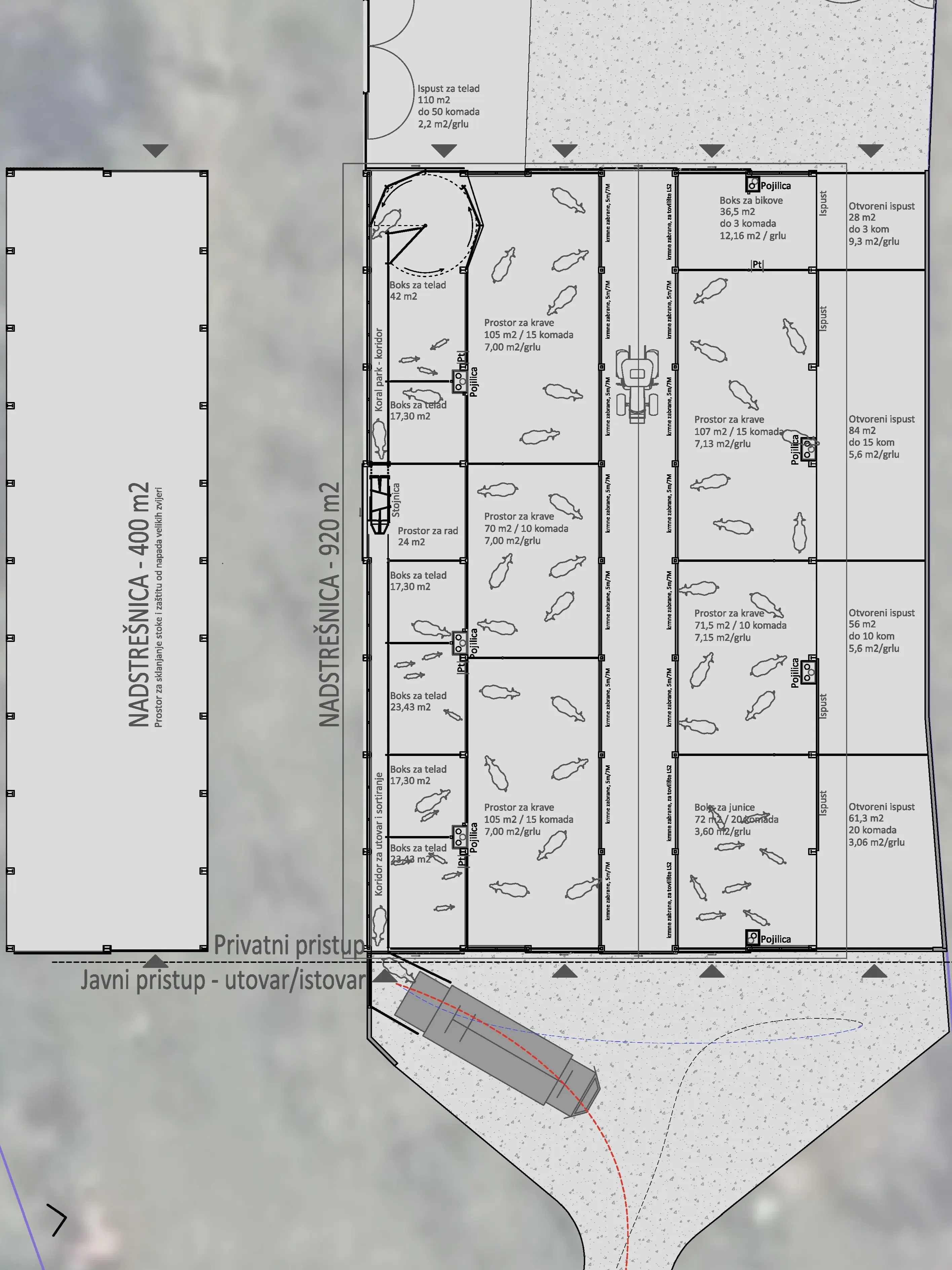 Tlocrt nadstrešnice